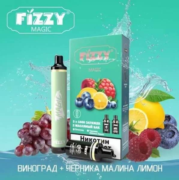 Устройство FIZZY Magic (Виноград-Черника, малина, лимон) 2x1000тяг