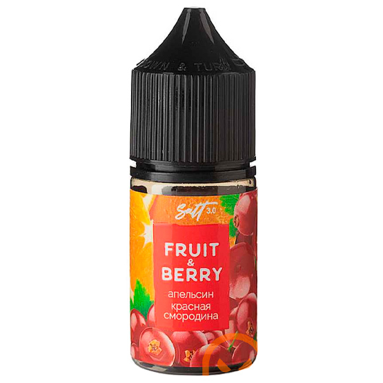 Жидкость Berry&Fruit Salt - Апельсин и красная смородина 30мл (0мг+бустер 36мг)