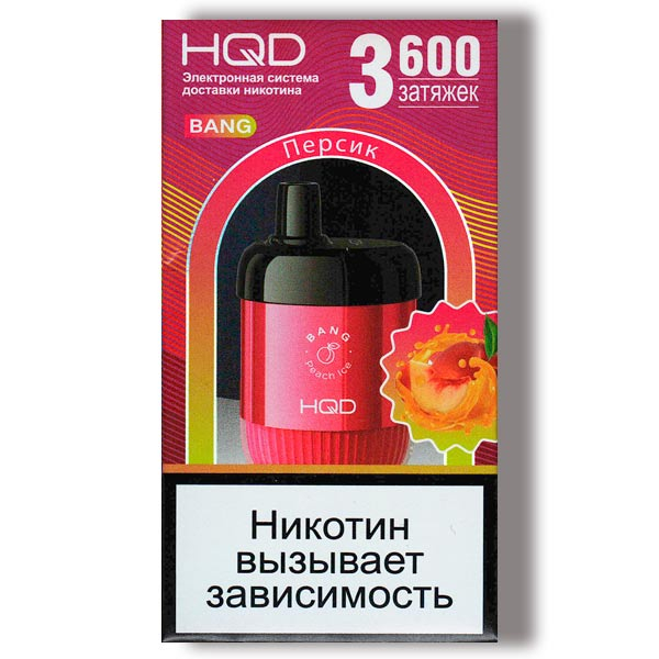 Одноразовая ЭС HQD Bang 3600 - Peach Ice (Персик)