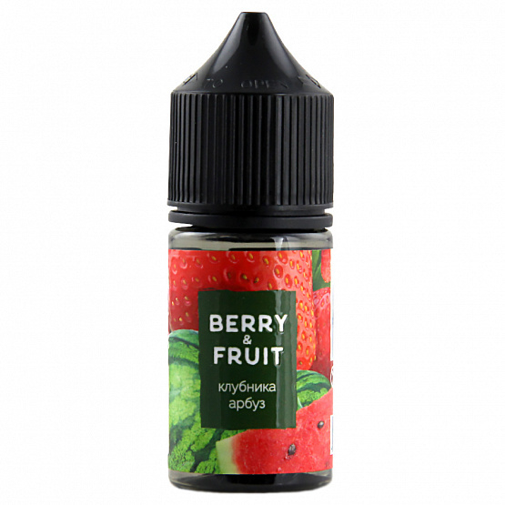 Жидкость Berry&Fruit Salt - Клубника и арбуз 30мл (0мг+бустер 36мг)