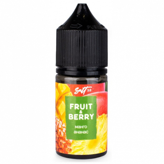Жидкость Berry&Fruit Salt - Манго - Ананас 30мл (0мг+бустер 36мг)