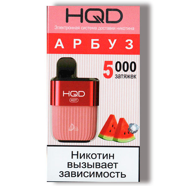 Одноразовая ЭС HQD Hot 5000 - Lush Ice (Арбуз)