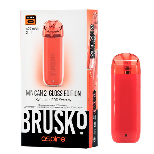 Brusko Minican 2 Gloss Edition 400mAh (Красный)