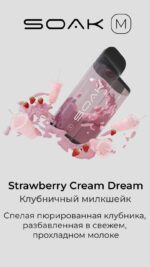 Одноразовая ЭС SOAK M 4000 - Strawberry Cream Dream (Клубничный Милкшейк)
