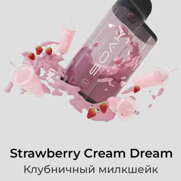 Одноразовая ЭС SOAK M 4000 - Strawberry Cream Dream (Клубничный Милкшейк)