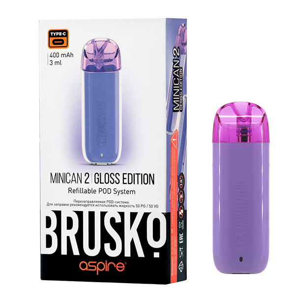 Brusko Minican 2 Gloss Edition 400mAh (Фиолетовый)