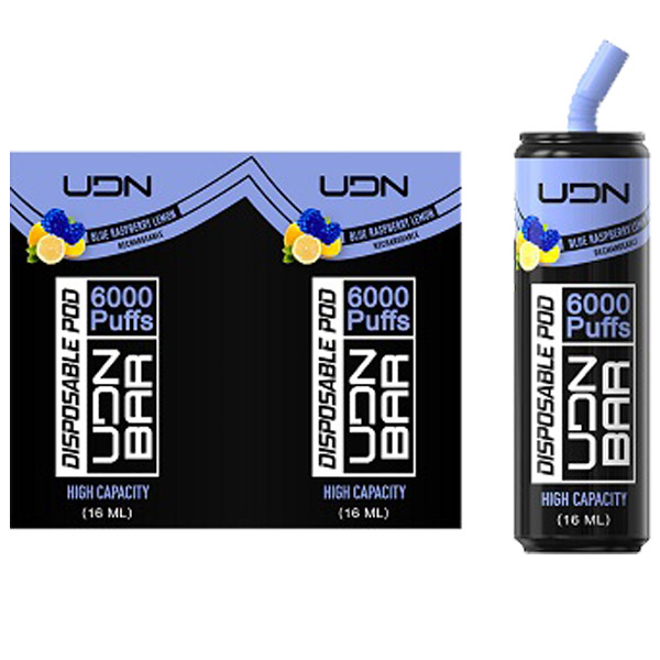Одноразовая ЭС UDN Bar 6000 - Blue Raspberry Lemon (Голубая Малина и Лимон)