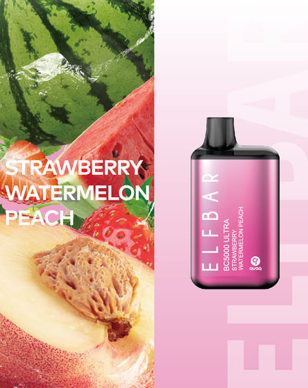Одноразовая ЭС Elf Bar BC5000 Ultra - Strawberry Watermelon Peach (Клубника-Арбуз-Персик)