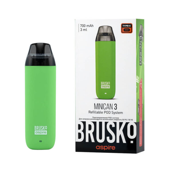 Brusko Minican 3 Pod 700mAh (Светло-зелёный)