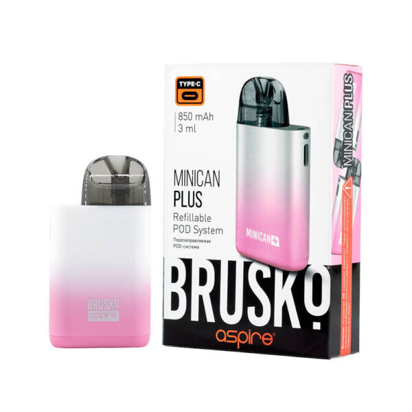Brusko Minican Plus 850mAh (Розово-белый градиент)