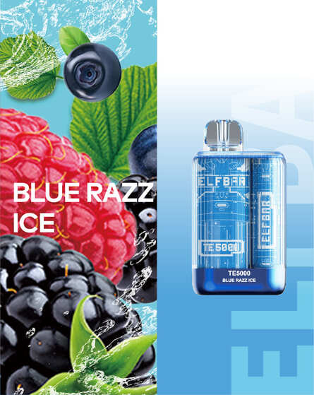 Одноразовая ЭС Elf Bar TE5000 - Blue Razz Ice (Черника Малина Лёд)