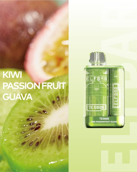 Одноразовая ЭС Elf Bar TE5000 - Kiwi Passion Fruit Guava (Киви Маракуйя Гуава)