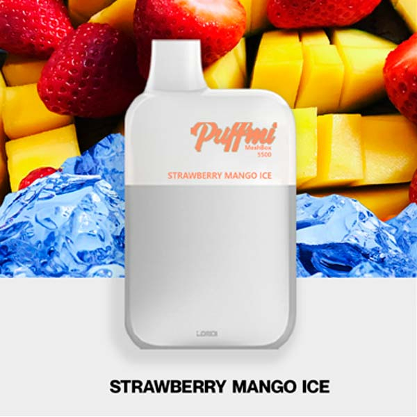 Одноразовая ЭС PuffMi DX5000 MeshBox - Strawberry Mango Ice (Клубника Манго)