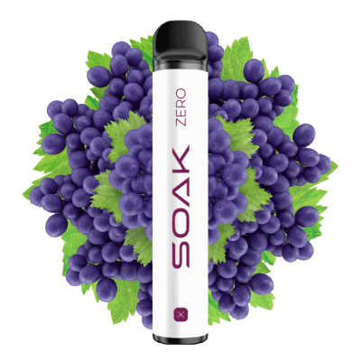 Одноразовая ЭС SOAK X Zero 1500 - Isabella Grapes (Виноград изабелла) Без никотина