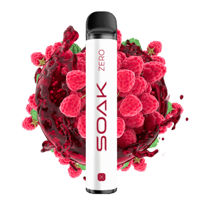 Одноразовая ЭС SOAK X Zero 1500 - Raspberry Soda (Малиновая газировка) Без никотина