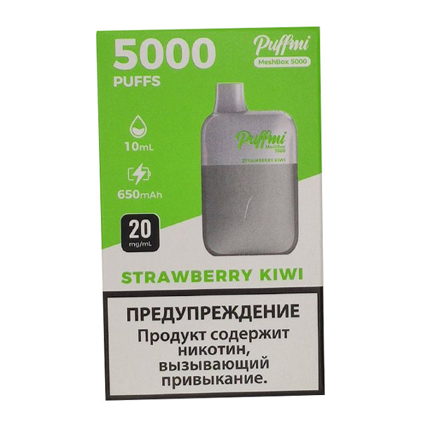 Одноразовая ЭС PuffMi DX5000 MeshBox - Strawberry Kiwi (Клубника киви)