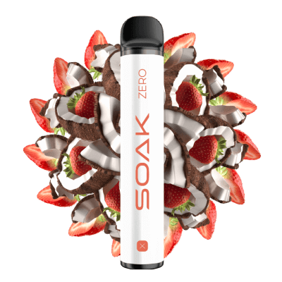 Одноразовая ЭС SOAK X Zero 1500 - Strawberry Raffaello (Клубничный рафаэлло) Без никотина