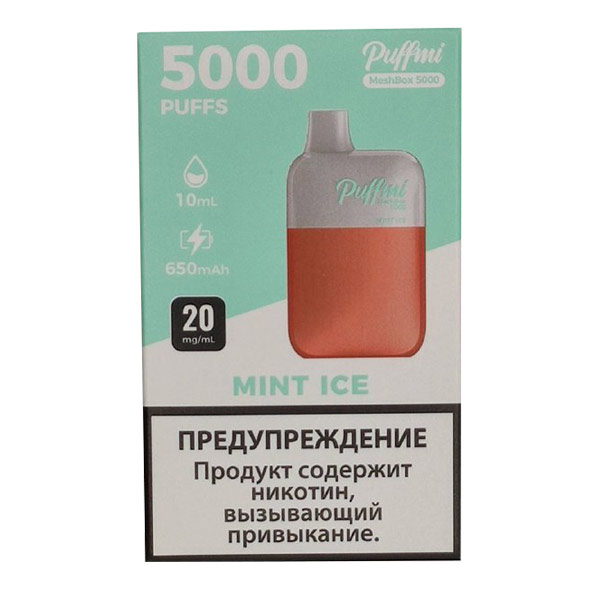 Одноразовая ЭС PuffMi DX5000 MeshBox - Mint Ice (Мята)