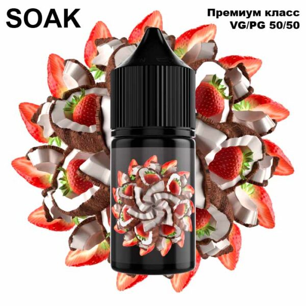 Жидкость SOAK L Salt - Strawberry Raffaello 30мл (20mg) (Premium)