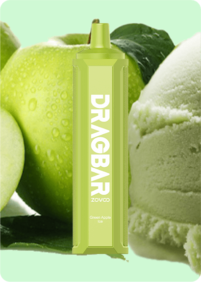 Одноразовая ЭС DRAGBAR F8000 - Green Apple Ice (Зеленый Яблочный Лед)