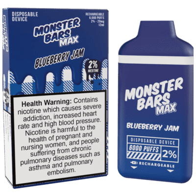 Одноразовая ЭС Jam Monster Bars Max 6000 - Blueberry Jam (Черничный джем)