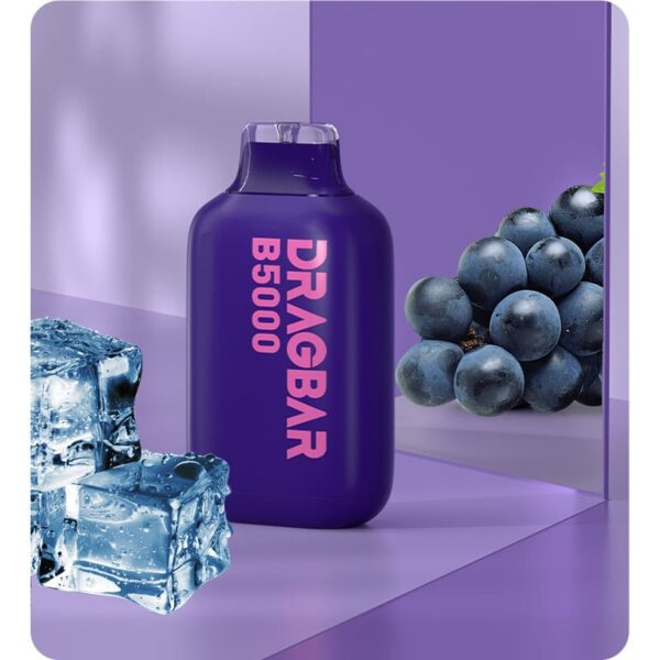 Одноразовая ЭС DRAGBAR B5000 - Grape Ice (Виноград лед)