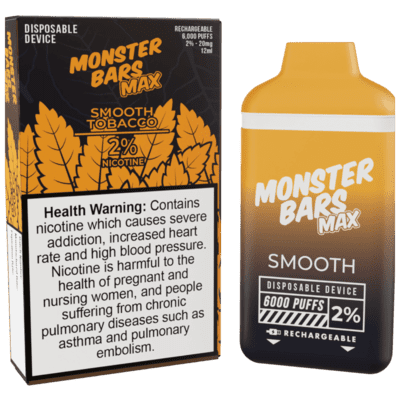 Одноразовая ЭС Jam Monster Bars Max 6000 - Smooth Tobacco (Кремовый табак)