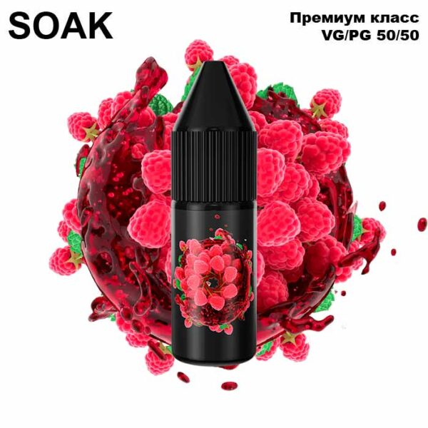 Жидкость SOAK L Salt - Raspberry Soda 10мл (20mg) (Premium)
