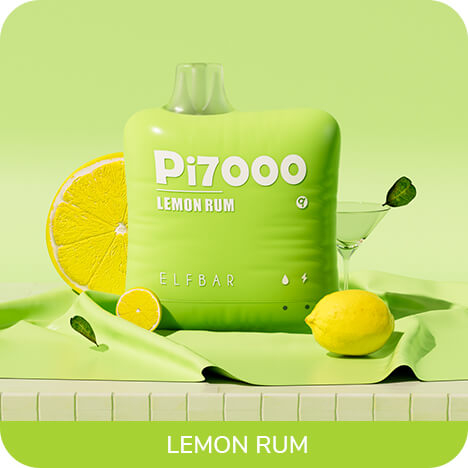 Одноразовая ЭС Elf Bar Pi7000 - Lemon Rum (Ром с лимоном)