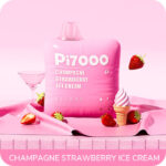 Одноразовая ЭС Elf Bar Pi7000 - Champagne Strawberry Ice Cream (Шампанское клубничное мороженое)