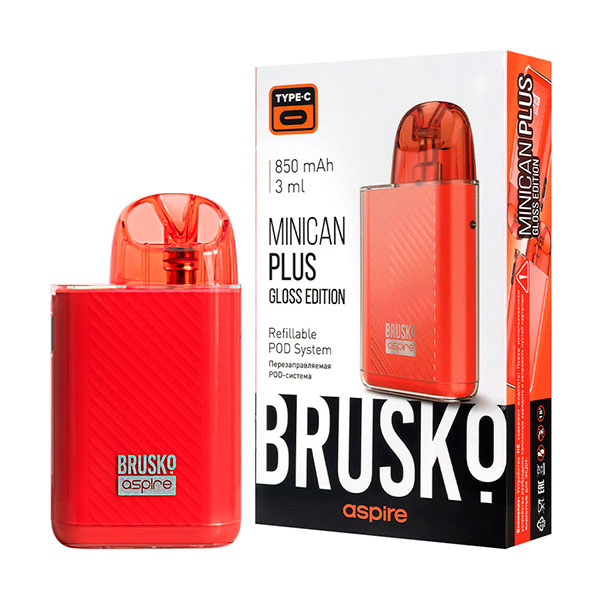 Brusko Minican Plus Gloss Edition 850mAh (Красный)