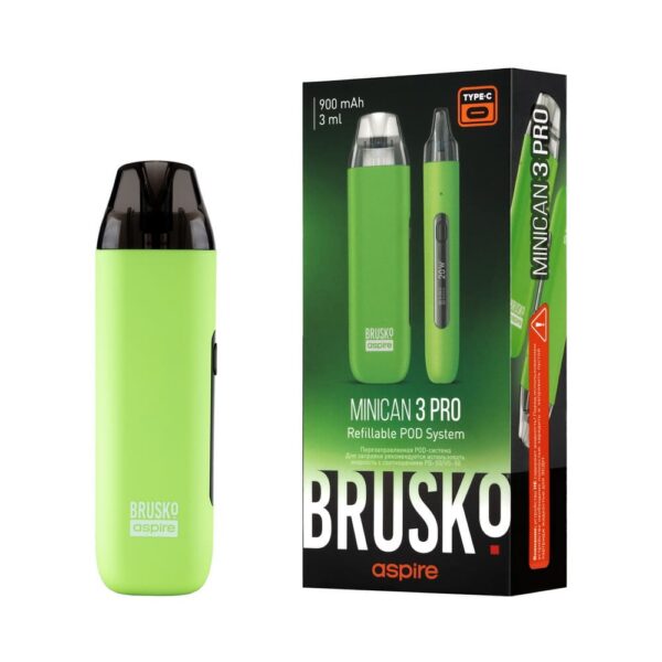 Brusko Minican 3 Pro Pod 900mAh (Светло-зеленый)