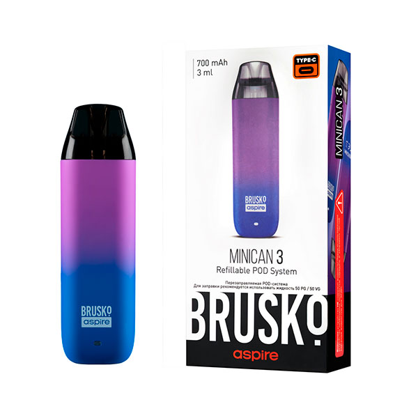 Brusko Minican 3 Pod 700mAh (Сине-фиолетовый градиент)