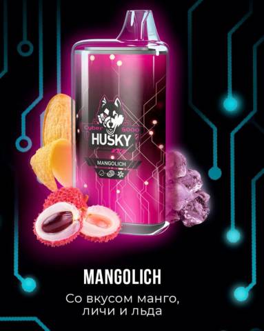 Одноразовая ЭС Husky Cyber 8000 - Mangolich (Манго, Личи и Лед)