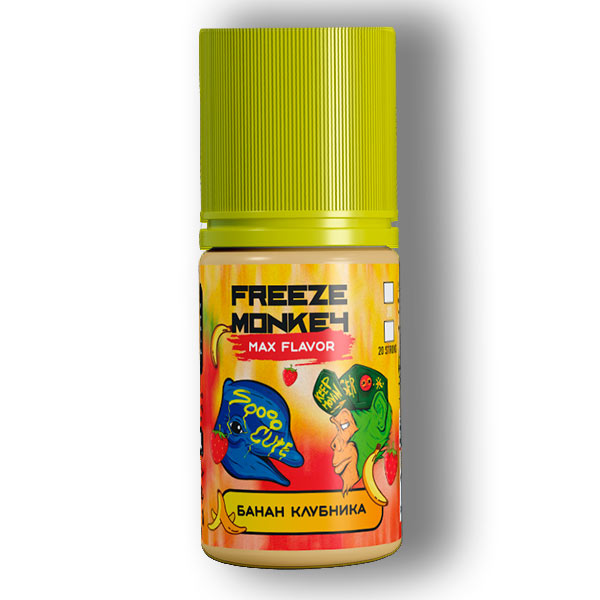 Жидкость Freeze Monkey MAX FLAVOR Salt - Банан Клубника 30мл (20mg)