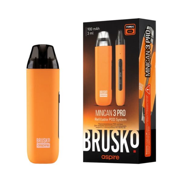 Brusko Minican 3 Pro Pod 900mAh (Оранжевый)