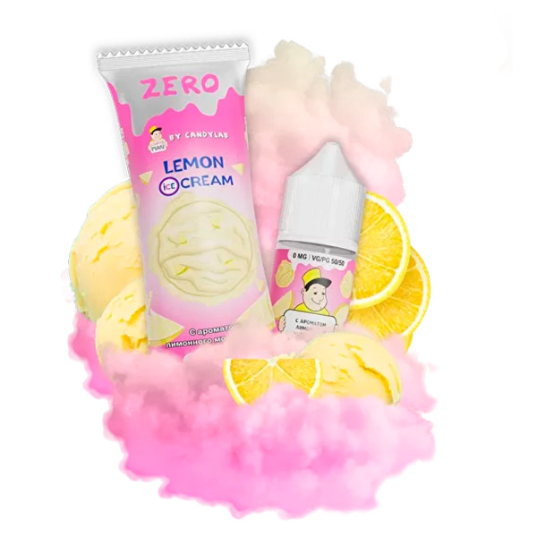 Жидкость CANDYMAN Zero Salt - Lemon Ice Cream (Лимонное Мороженое) 27мл 0мг