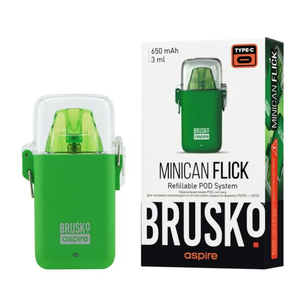 Brusko Minican Flick Pod 650mAh (Зеленый)