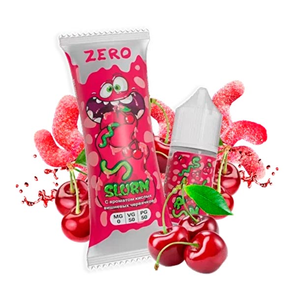 Жидкость SLURM Zero Salt - Cherry Worms (Кислые Вишневые Червячки) 27мл 0мг