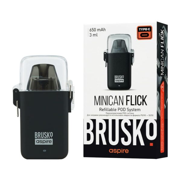 Brusko Minican Flick Pod 650mAh (Черный)