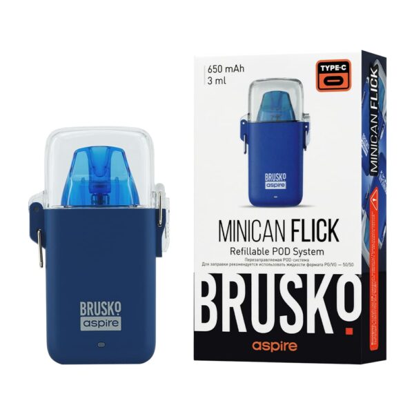 Brusko Minican Flick Pod 650mAh (Темно-синий)
