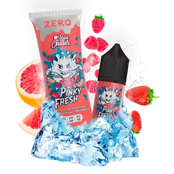 Жидкость Serial Chiller Zero Salt - Pinky Fresh (Лимонад из красных ягод и грейпфрута) 27мл 0мг