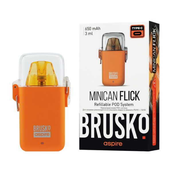 Brusko Minican Flick Pod 650mAh (Оранжевый)