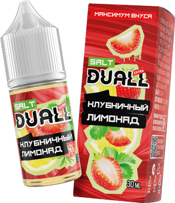 Жидкость DUALL Extra Salt - Клубничный лимонад 30мл (20 Strong)