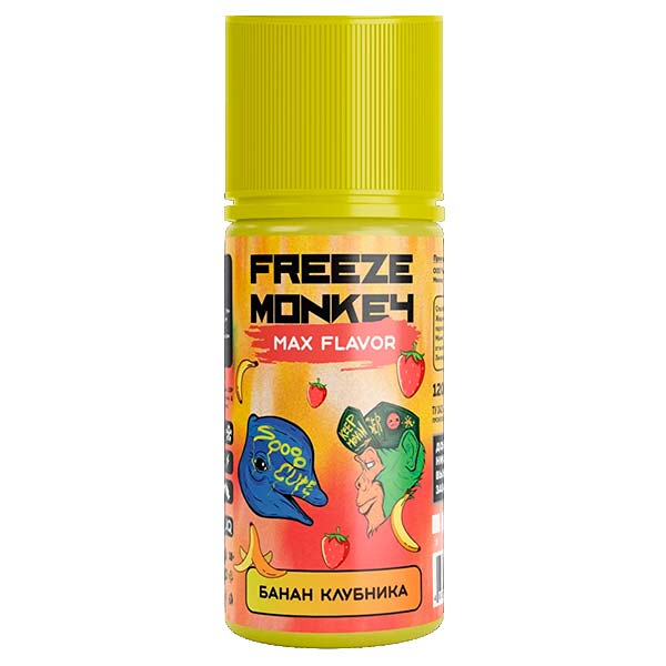 Жидкость Freeze Monkey MAX Flavor - Банан клубника 120мл 3мг