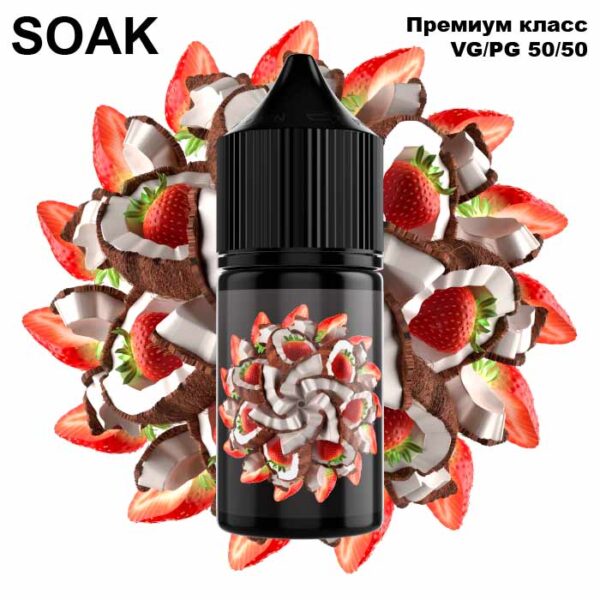 Жидкость SOAK L Salt - Strawberry Raffaello 30мл (20mg) (Premium) (М)