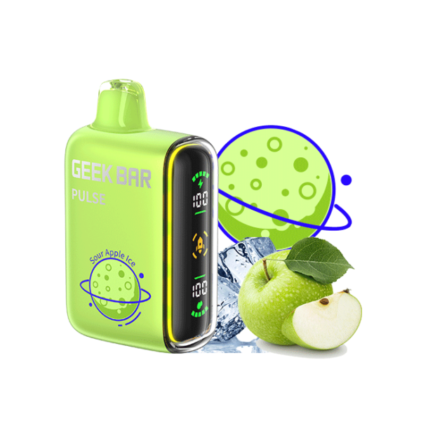 Одноразовая ЭС Geek Bar PULSE 12000 - Sour Apple Ice (Кислое яблоко со льдом) (M)