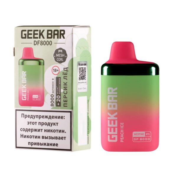 Одноразовая ЭС Geek Bar DF8000 - Персик лёд