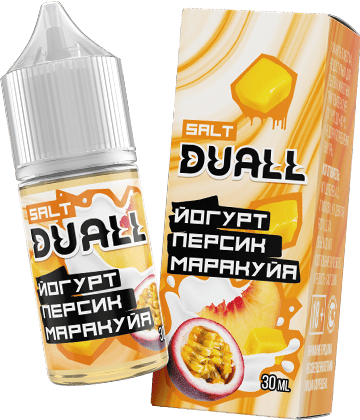 Жидкость DUALL Salt - Йогурт Персик Маракуйя 30мл (20 Strong)