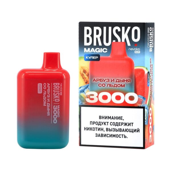 Одноразовая ЭС Brusko Magic 3000 - Арбуз и дыня со льдом (М)
